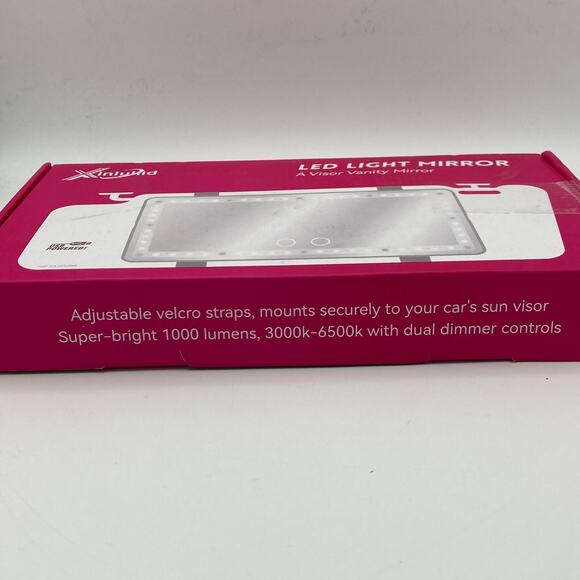 Xinlykid Car Accessories, Car Visor Vanity Mirror with LED Lights - Picture 4 of 4